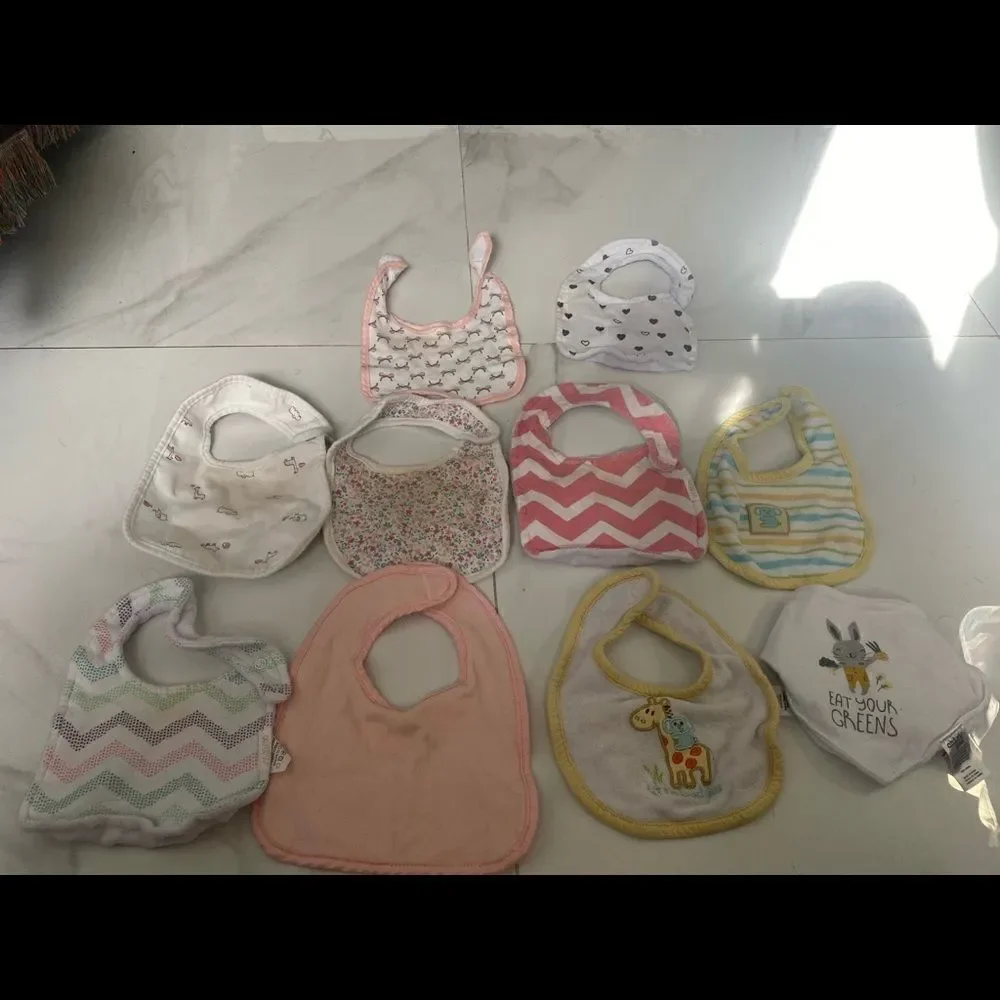 Lot of 10 girls bibs